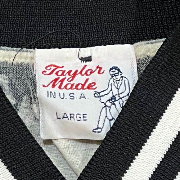 Vintage 80s Taylor Made Hank Williams Jr Black Satin Bomber Jacket USA - Large - Picture 6 of 10